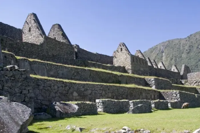 Framed Print : South America - Peru. Stonework in the lost Inca city of Machu Picchu Framed Print : South America - Peru. Stonework in the lost Inca city of Machu Picchu