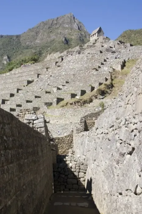 Framed Print : South America - Peru. Stonework in the lost Inca city of Machu Picchu Framed Print : South America - Peru. Stonework in the lost Inca city of Machu Picchu