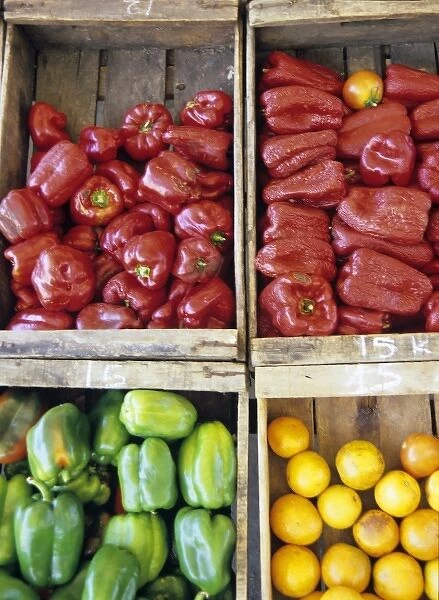 South America, Uruguay; Piriapolis, vegetables for sale