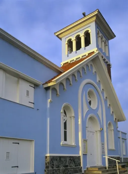Framed Print : South America, Uruguay, Punta del Este, Quaint chapel in resort town Framed Print : South America, Uruguay, Punta del Este, Quaint chapel in resort town