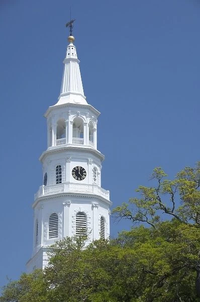 South Carolina, Charleston. St. Michaels Episcopal Church, c. 1761. George Washington