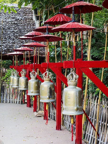 South East Asia; Thailand; Chiang Mai; Bells of Wat Prasingh is most visited place in
