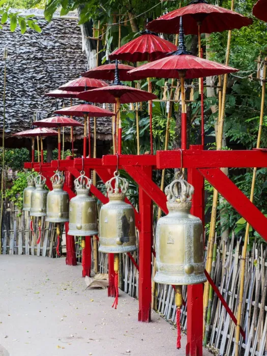 Framed Print : South East Asia; Thailand; Chiang Mai; Bells of Wat Prasingh is most visited place in Framed Print : South East Asia; Thailand; Chiang Mai; Bells of Wat Prasingh is most visited place in