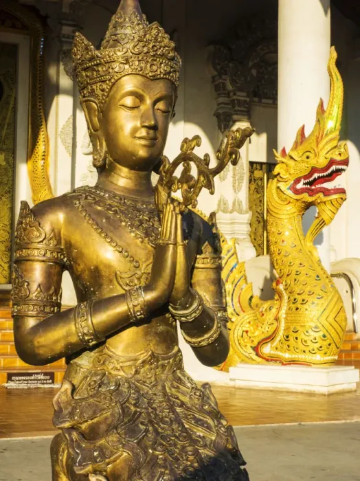 Framed Print : South East Asia; Thailand; Chiang Mai; Wat Prasingh is most visited place in Chiang Mai