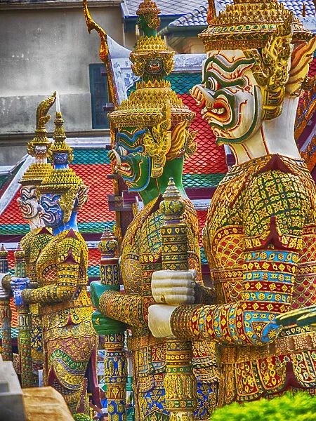 South East Asia; Thialand; Bangkok; Yaksha at wat phra kaeo The Grand Palace