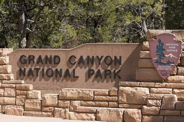 South entrance to the Grand Canyon National Park, Arizona, USA