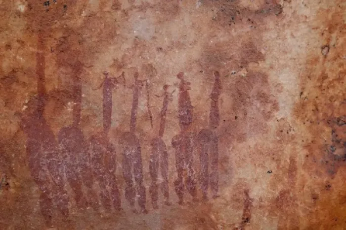 Framed Print : South Northern Cederberg Pakhuis Conservancy, Sevilla Rock Art Trail. Rock painting