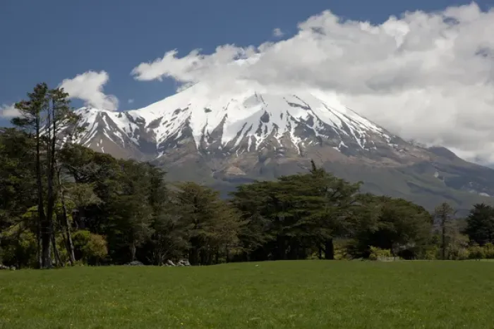 Framed Print : South Pacific, New Zealand, North Island. View of volcanic mountain Mt. Taranaki