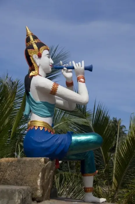 Framed Print : Southeast Thailand, Ko Samui (aka Koh Samui). Statue of Thai goddess on the coast of Fan Island Framed Print : Southeast Thailand, Ko Samui (aka Koh Samui). Statue of Thai goddess on the coast of Fan Island