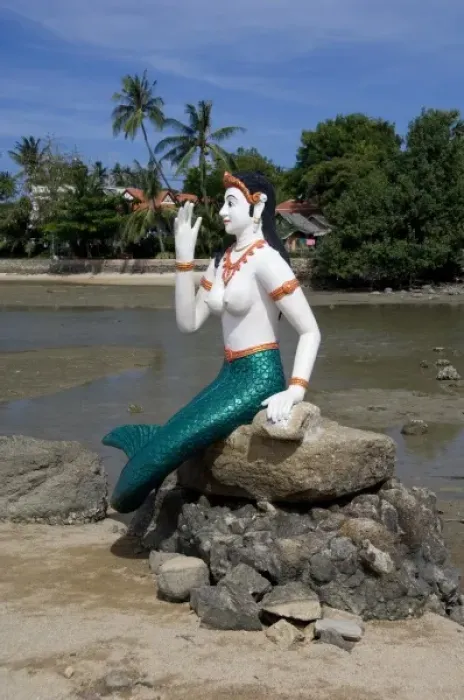 Framed Print : Southeast Thailand, Ko Samui (aka Koh Samui). Mermaid statue on the coast of Fan Island Framed Print : Southeast Thailand, Ko Samui (aka Koh Samui). Mermaid statue on the coast of Fan Island