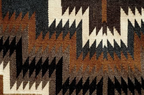 Southwest, American Indian art & handicrafts. Traditional Navajo blanket, Two Grey-Hills pattern