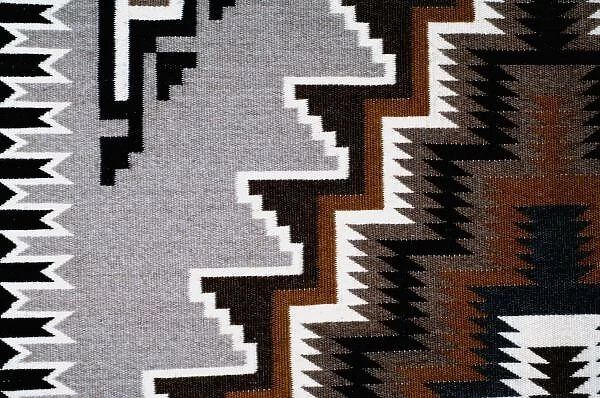 Southwest, American Indian art & handicrafts. Traditional Navajo blanket, Two Grey-Hills pattern