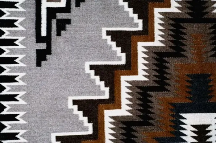 Framed Print : Southwest, American Indian art & handicrafts. Traditional Navajo blanket, Two Grey-Hills pattern Framed Print : Southwest, American Indian art & handicrafts. Traditional Navajo blanket, Two Grey-Hills pattern