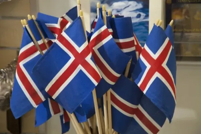 Framed Print : Souvenir Icelandic flags Framed Print : Souvenir Icelandic flags