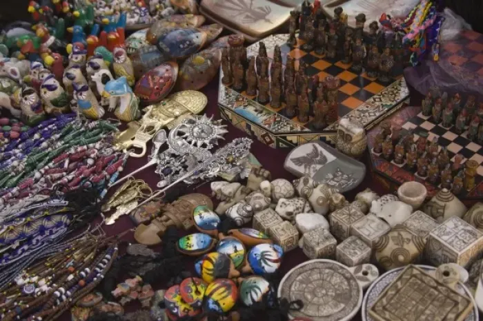 Framed Print : Souvenirs displayed in market, Raqchi (near Cuzco), Peru Framed Print : Souvenirs displayed in market, Raqchi (near Cuzco), Peru
