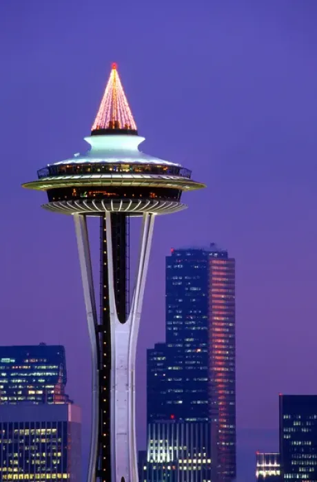 Framed Print : Space Needle; Christmas lights; decoration; holidays; seasonal; Seattle, Washington Framed Print : Space Needle; Christmas lights; decoration; holidays; seasonal; Seattle, Washington