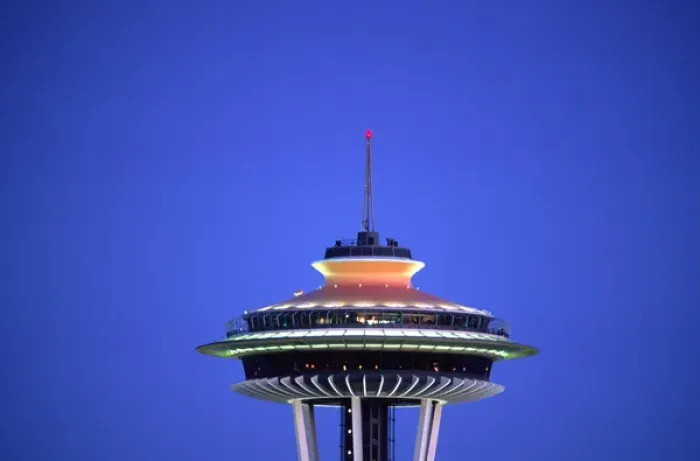 Framed Print : Top of the Space Needle, Seattle, Washington, United States, US