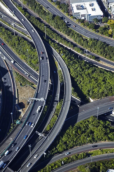 Spaghetti Junction (officially Central Motorway Junction), Newton, Auckland, North Island