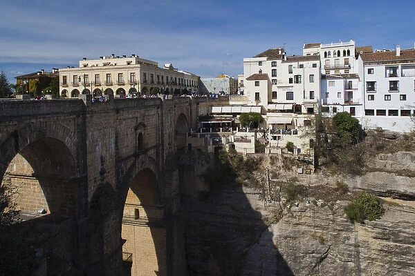 Spain, Andalucia Region, Malaga Province, Ronda, town with Puente Nuevo bridge
