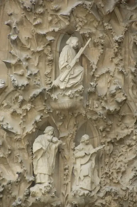 Framed Print : Spain, Barcelona. Gaudis La Sagrada Familia, Nativity Facade detail Framed Print : Spain, Barcelona. Gaudis La Sagrada Familia, Nativity Facade detail