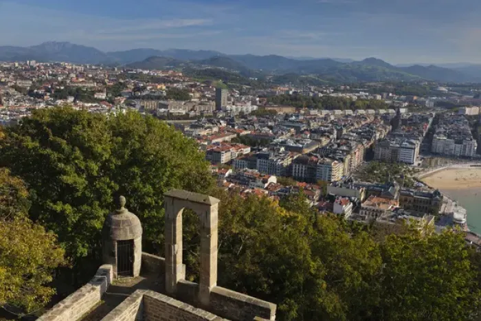 Framed Print : Spain, Basque Country Region, Guipuzcoa Province, San Sebastian, elevated city view Framed Print : Spain, Basque Country Region, Guipuzcoa Province, San Sebastian, elevated city view