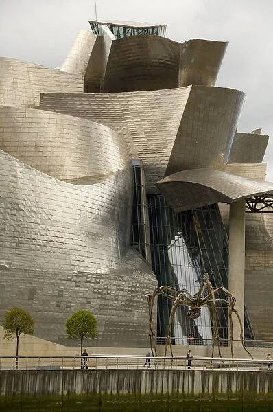 Spain, Bilbao. Guggenheim Museum, giant bronze spider Maman by artist