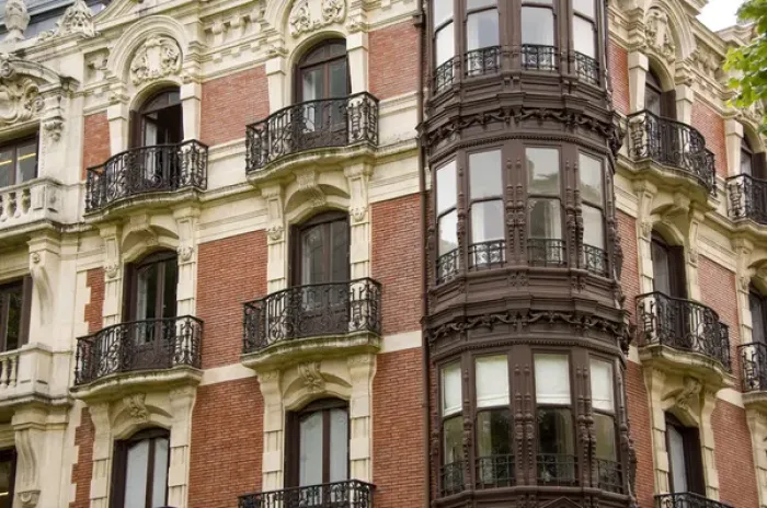Framed Print : Spain, Bilbao. Typical architecture Framed Print : Spain, Bilbao. Typical architecture