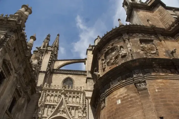Framed Print : Spain, Cadiz Province, Seville. Gothic Seville Cathedral