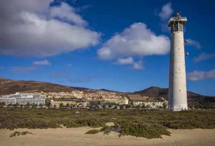 Framed Print : Spain, Canary Islands, Fuerteventura Island, Morro Jable, Faro de Morro Jable lighthouse Framed Print : Spain, Canary Islands, Fuerteventura Island, Morro Jable, Faro de Morro Jable lighthouse