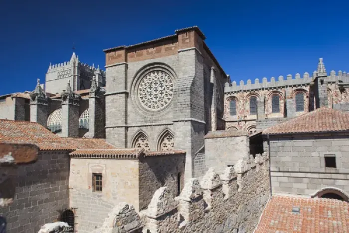 Framed Print : Spain, Castilla y Leon Region, Avila Province, Avila, Avia Cathedral from Las Murallas Framed Print : Spain, Castilla y Leon Region, Avila Province, Avila, Avia Cathedral from Las Murallas