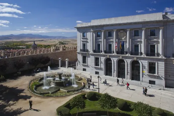 Framed Print : Spain, Castilla y Leon Region, Avila Province, Avila, Plaza Adolfo Suarez, elevated Framed Print : Spain, Castilla y Leon Region, Avila Province, Avila, Plaza Adolfo Suarez, elevated