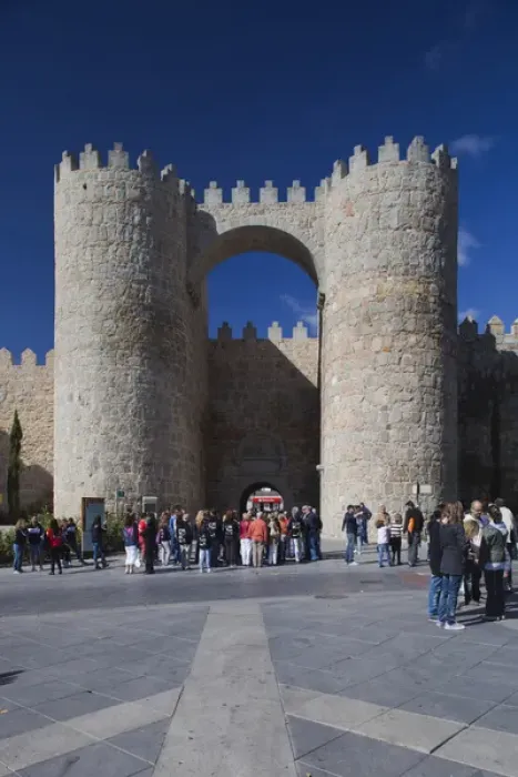Framed Print : Spain, Castilla y Leon Region, Avila Province, Avila, Plaza de Santa Teresa and Puerta Framed Print : Spain, Castilla y Leon Region, Avila Province, Avila, Plaza de Santa Teresa and Puerta