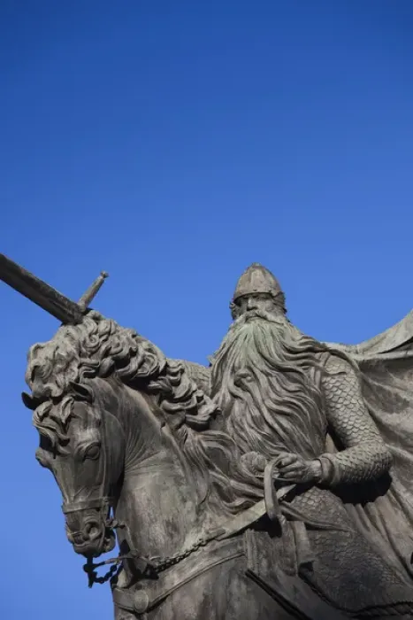 Framed Print : Spain, Castilla y Leon Region, Burgos Province, Burgos, statue of El Cid Framed Print : Spain, Castilla y Leon Region, Burgos Province, Burgos, statue of El Cid