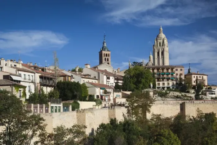 Framed Print : Spain, Castilla y Leon Region, Segovia Province, Segovia, town view with Segovia Framed Print : Spain, Castilla y Leon Region, Segovia Province, Segovia, town view with Segovia
