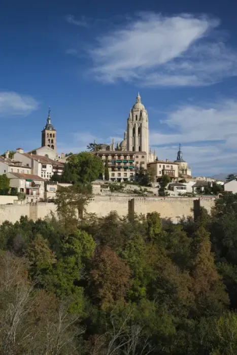 Framed Print : Spain, Castilla y Leon Region, Segovia Province, Segovia, elevated town view with Framed Print : Spain, Castilla y Leon Region, Segovia Province, Segovia, elevated town view with