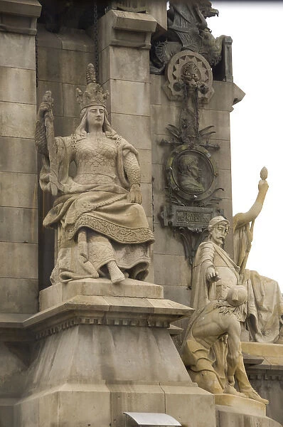 Spain, Catalonia, Barcelona. Columbus monument