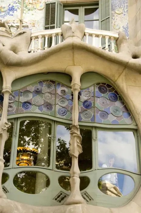 Framed Print : Spain, Catalonia, Barcelona. Gaudis Casa Batllo (1906) lavish baroque bones Framed Print : Spain, Catalonia, Barcelona. Gaudis Casa Batllo (1906) lavish baroque bones