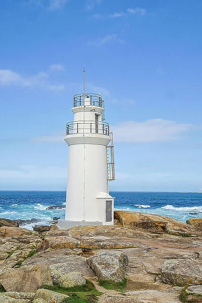 Spain, Galicia. Muxia seashore and lighthouse