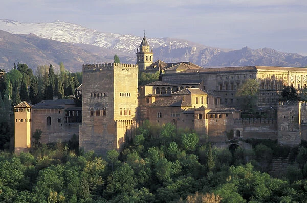 Spain, Granada, Andalucia The Alhambra, fortified Moorish palace (13th-14th C