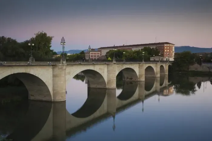Framed Print : Spain, La Rioja Region, La Rioja Province, Logrono, Puente de Piedra bridge, Ebro River Framed Print : Spain, La Rioja Region, La Rioja Province, Logrono, Puente de Piedra bridge, Ebro River