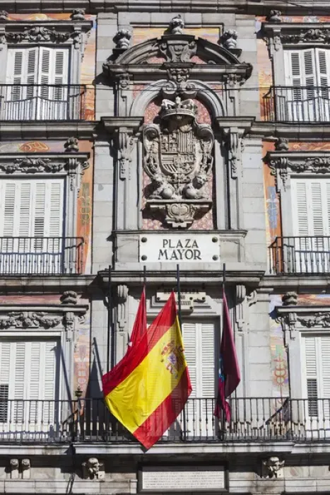 Framed Print : Spain, Madrid, Centro Area, Plaza Mayor, building detail Framed Print : Spain, Madrid, Centro Area, Plaza Mayor, building detail