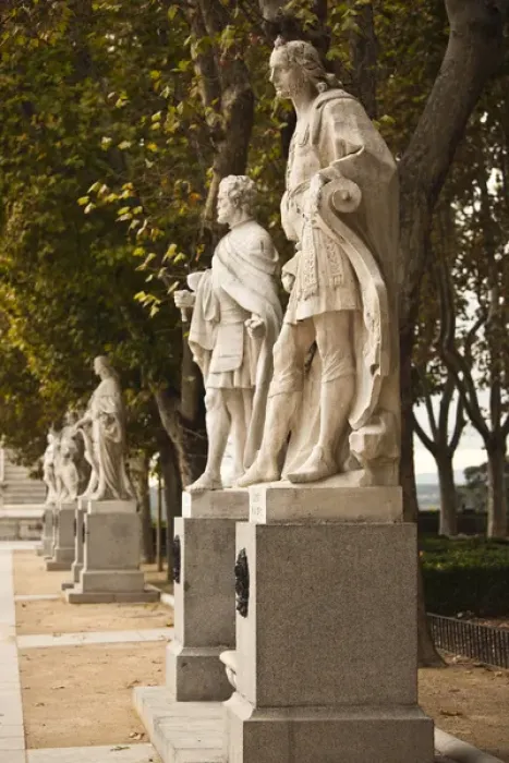 Framed Print : Spain, Madrid, Centro Area, Plaza de Oriente, statues of Spanish Kings by the Palacio Real Framed Print : Spain, Madrid, Centro Area, Plaza de Oriente, statues of Spanish Kings by the Palacio Real
