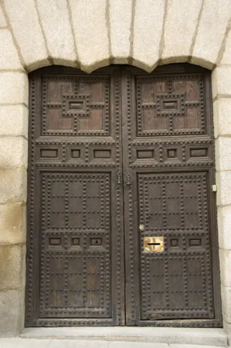 Framed Print : Spain, Madrid. City Square. Historic doors Framed Print : Spain, Madrid. City Square. Historic doors