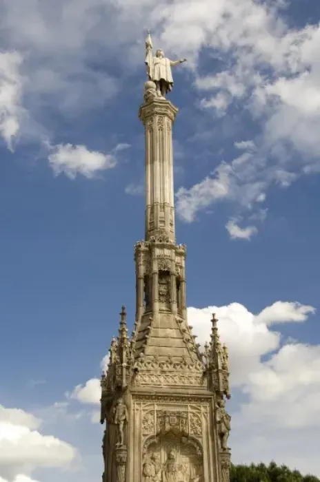 Framed Print : Spain, Madrid. Columbus Square & monument