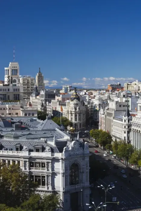 Framed Print : Spain, Madrid, Plaza de la Cibeles, Palacio de Communicaciones, once the world s Framed Print : Spain, Madrid, Plaza de la Cibeles, Palacio de Communicaciones, once the world s