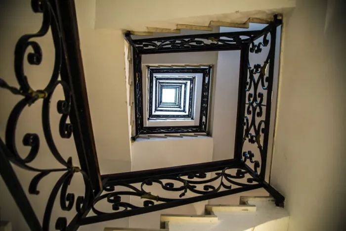 Framed Print : Spain, Menorca. Stairwell Framed Print : Spain, Menorca. Stairwell