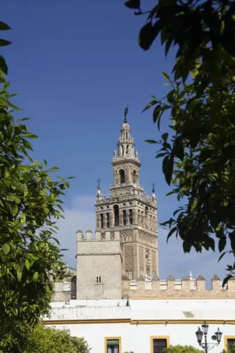 Framed Print : Spain, Seville. The Cathedral of Seville, Cathedral de Sevilla. View of the Cathedral