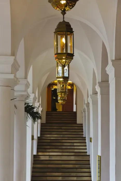 Framed Print : Spanish architectural details, long corridor, Manila, Philippines Framed Print : Spanish architectural details, long corridor, Manila, Philippines