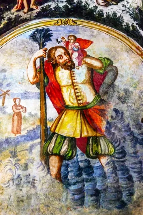 Framed Print : Spanish Explorer Angel Fresco Sanctuary of Jesus Atotonilco Mexico