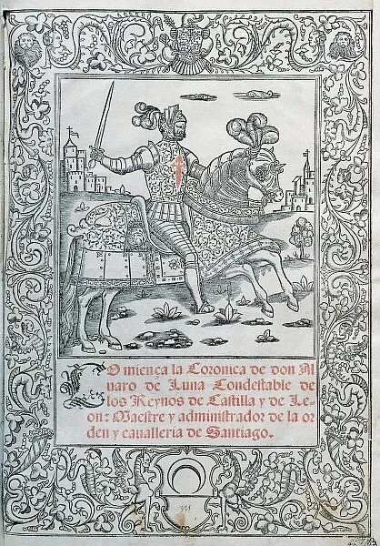 Spanish literature. Books of cavalry. Chronicle of Alvaro de Luna (1388  /  1390-1453) Cover